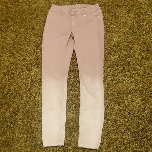 Maurices Denim - pink fade into light pinkish white jeans